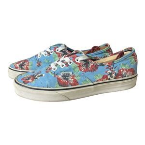 Vans x Star Wars YODA ALOHA Blue Printed Canvas Shoes Women Size 7.5 Men Size 6